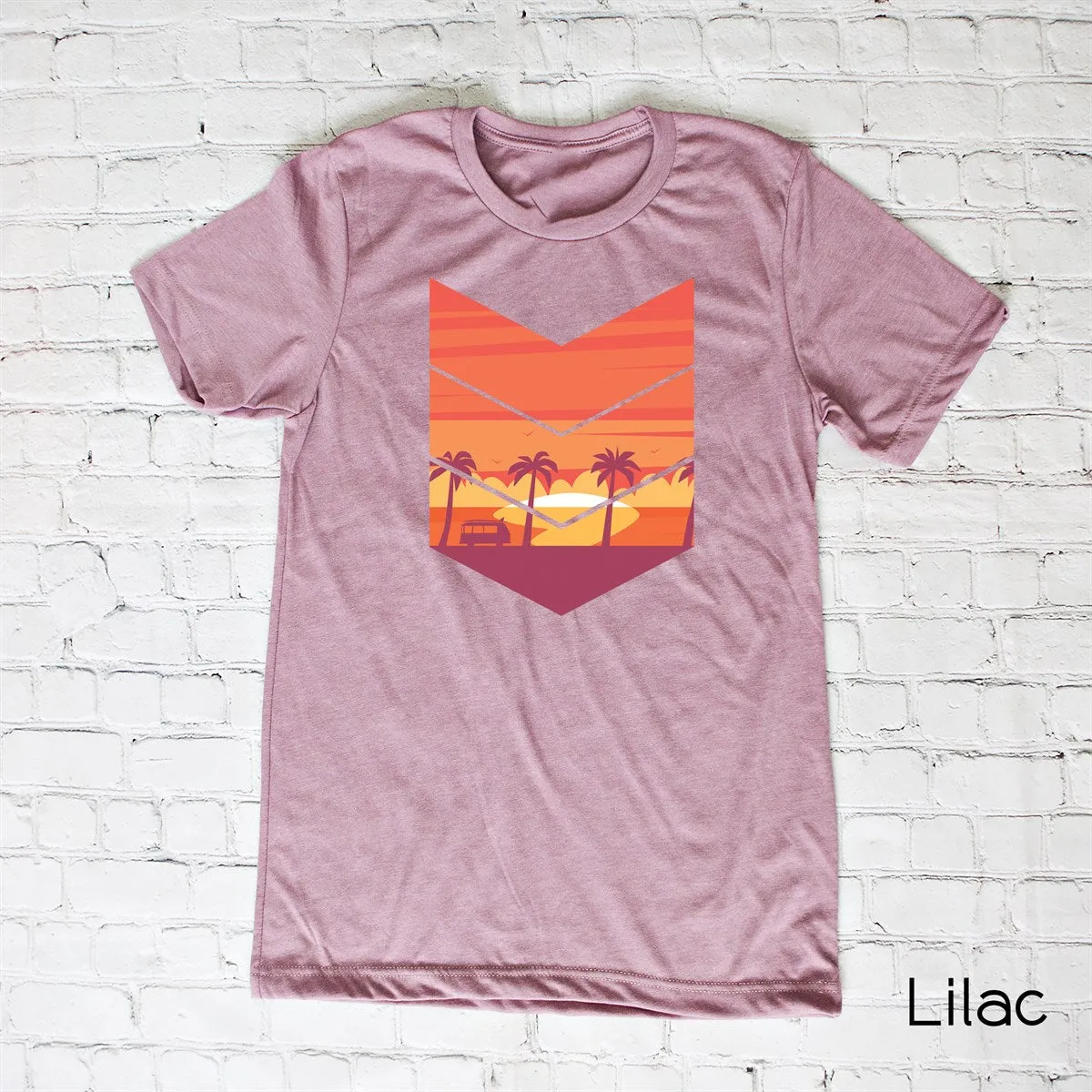Chevron Sunset Beach Tee
