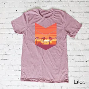 Chevron Sunset Beach Tee