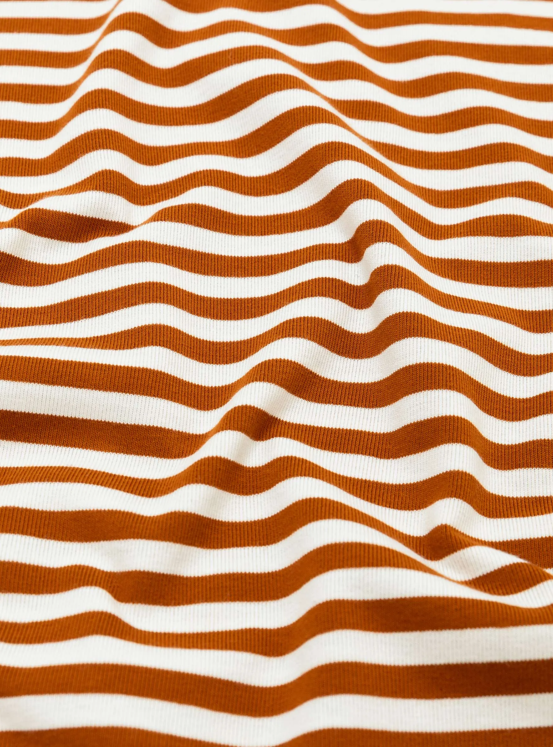 COOLMAX Stripe Jersey Long Sleeve Tee Sunset Orange & White