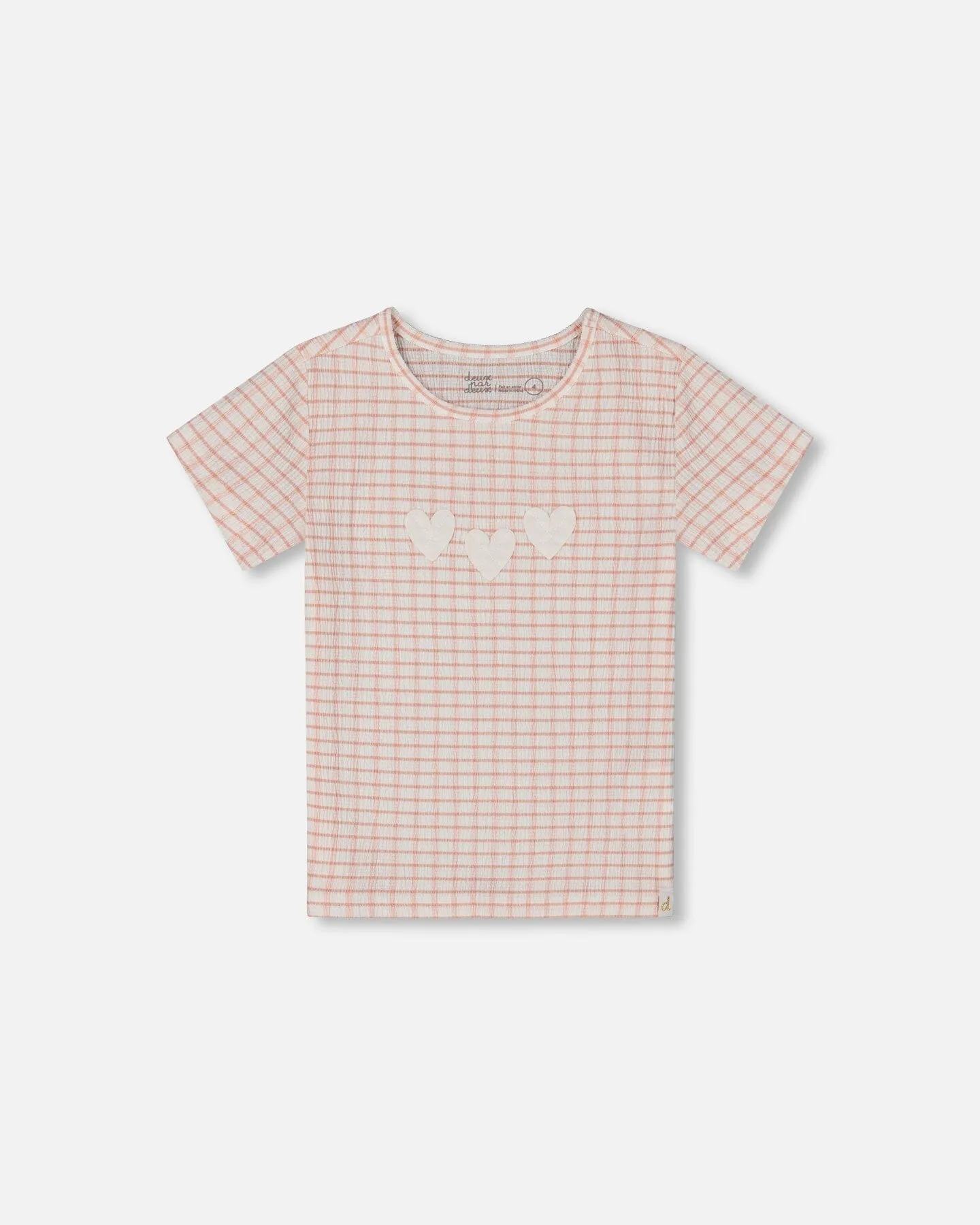 Crinkle Top With Applique Light Old Pink