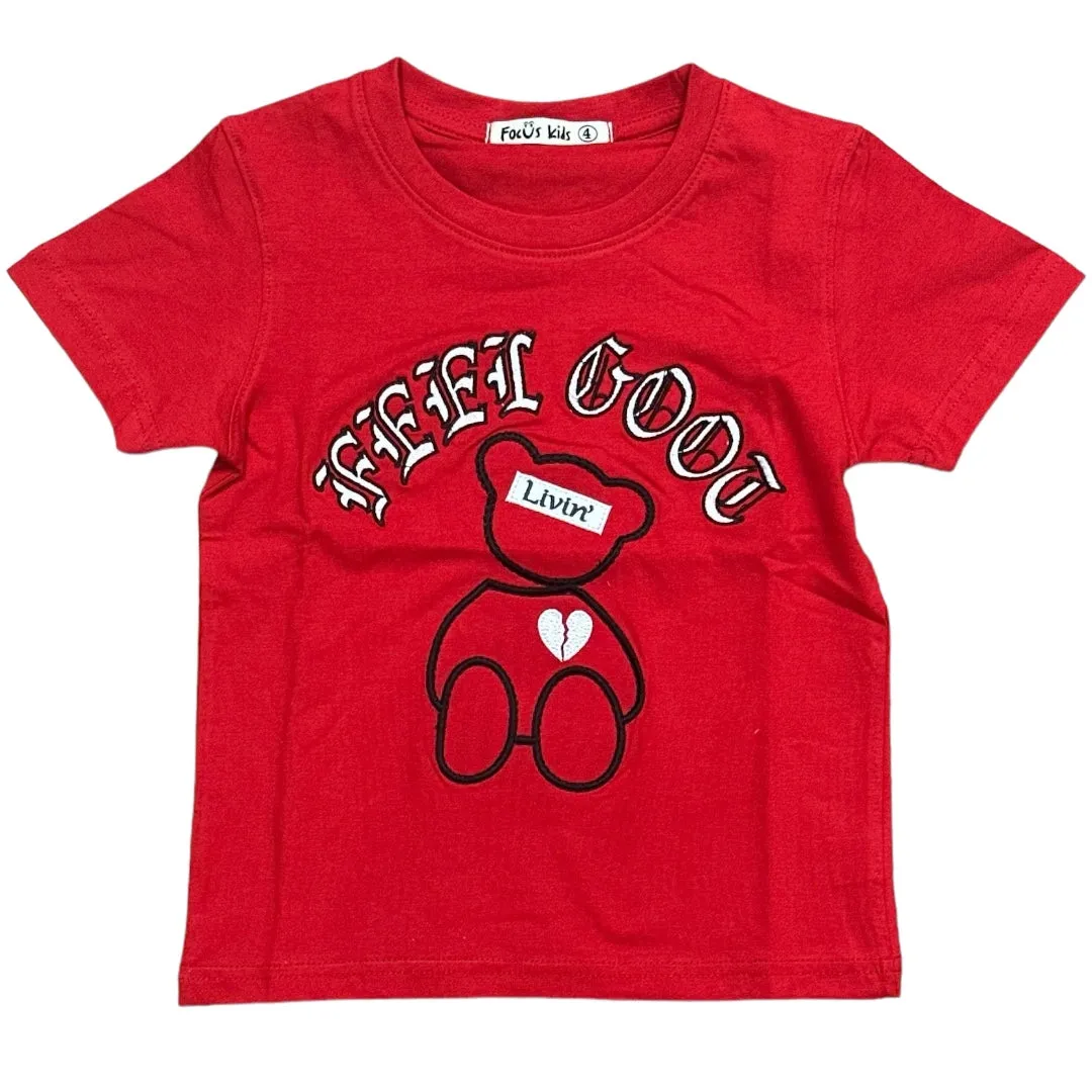 Focus Kids 'Feel Good' T-Shirt (Red) 80525K/JB