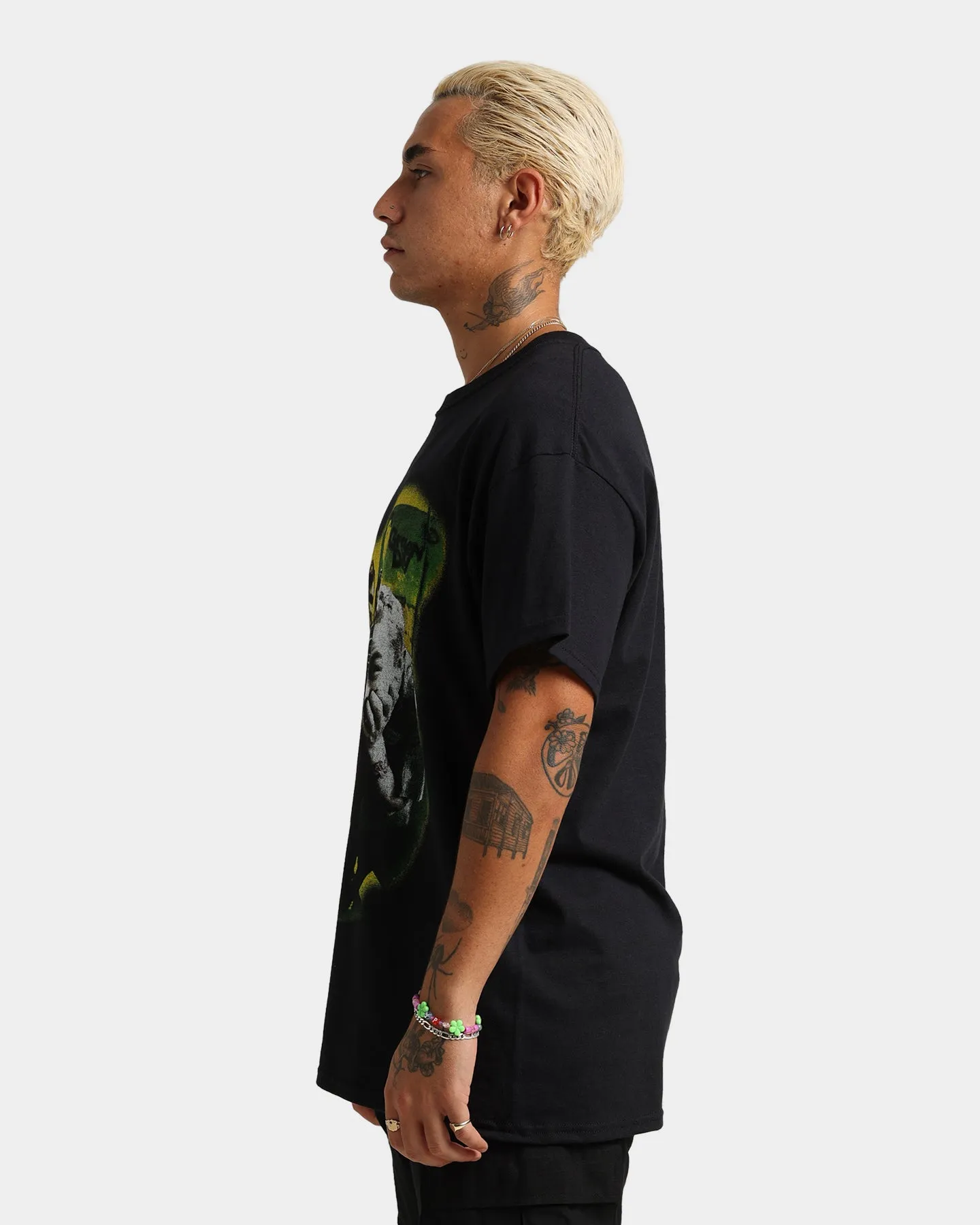Green Day Neon Photo T-Shirt Black