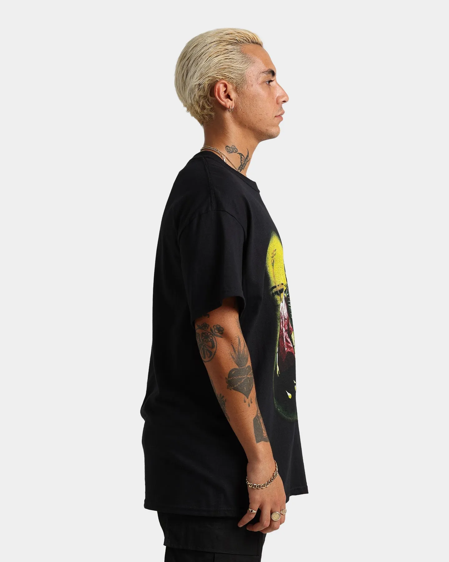 Green Day Neon Photo T-Shirt Black