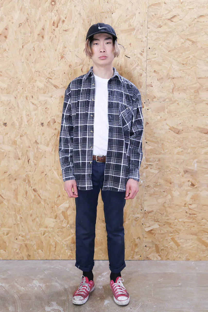 Grid Checked Flannel Shirt