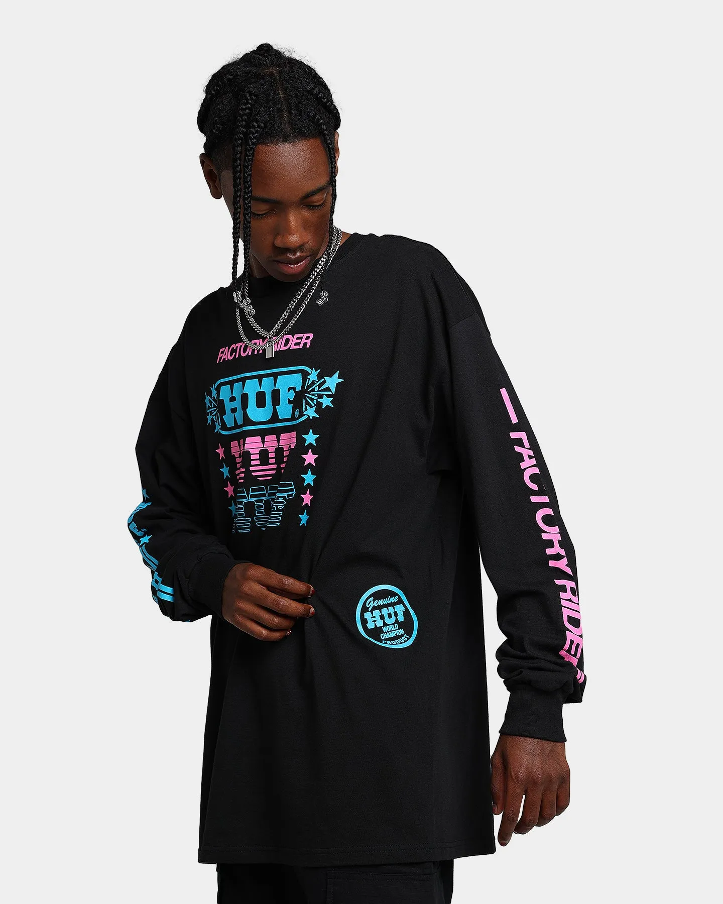 HUF Factory Rider Long Sleeve T-Shirt Black