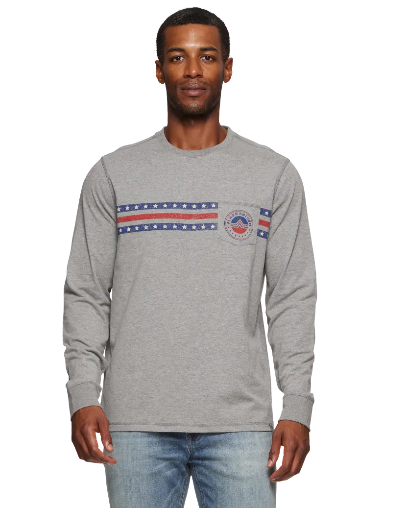 ICON LOGO STRIPED CREWNECK TEE