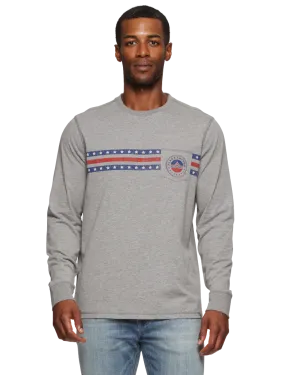 ICON LOGO STRIPED CREWNECK TEE