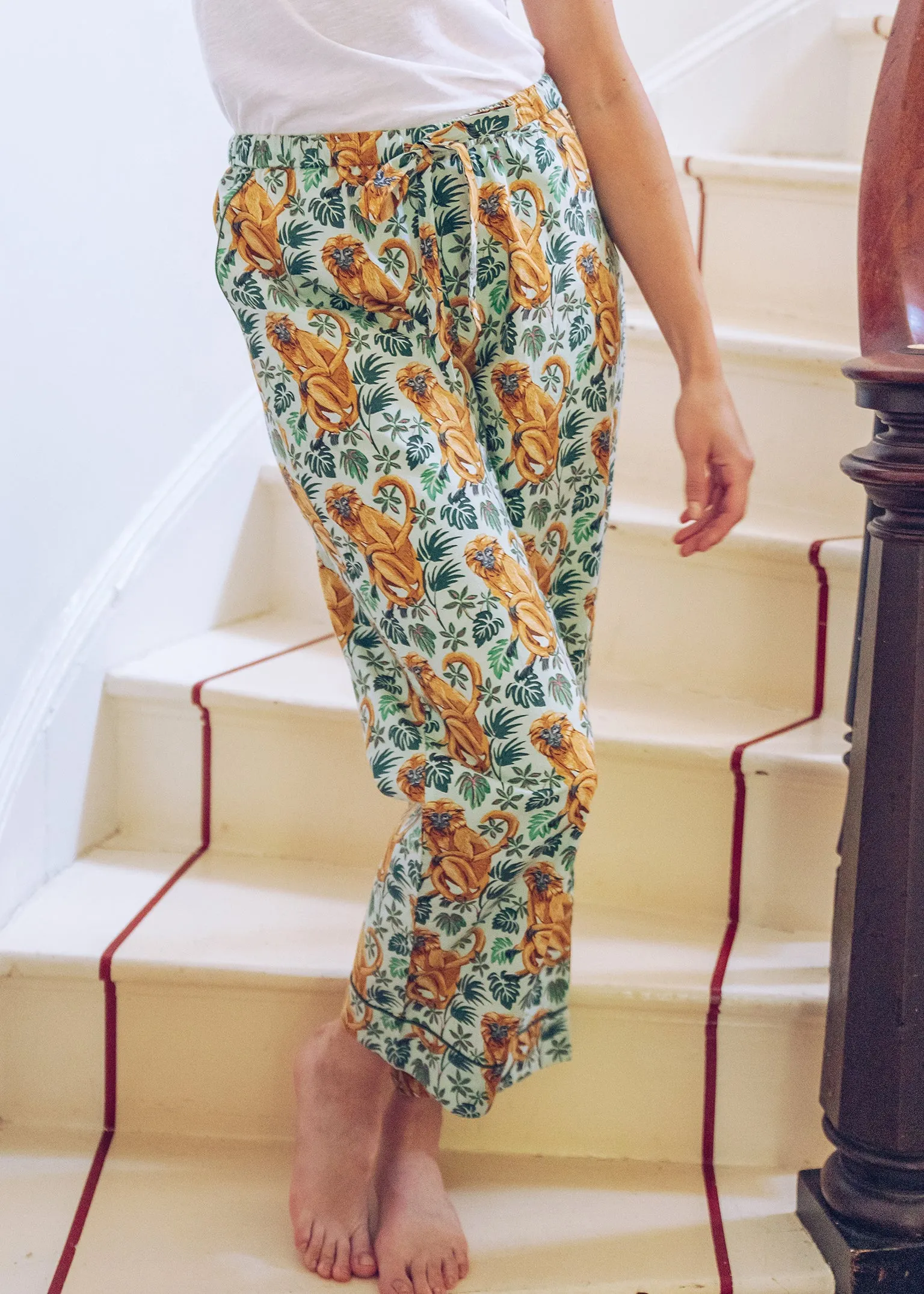Lion Tamarin - Pajama Pants - Jade