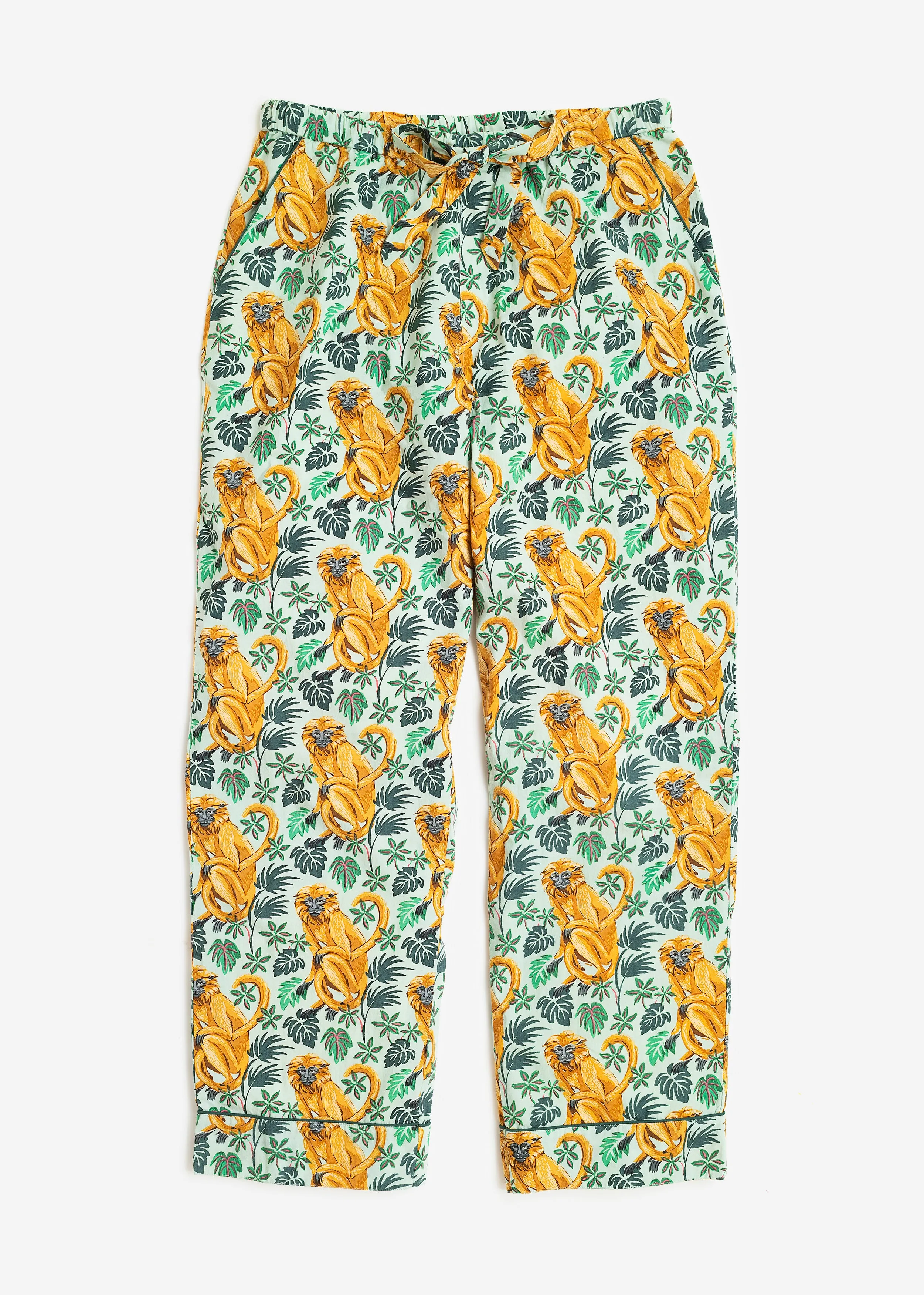 Lion Tamarin - Pajama Pants - Jade