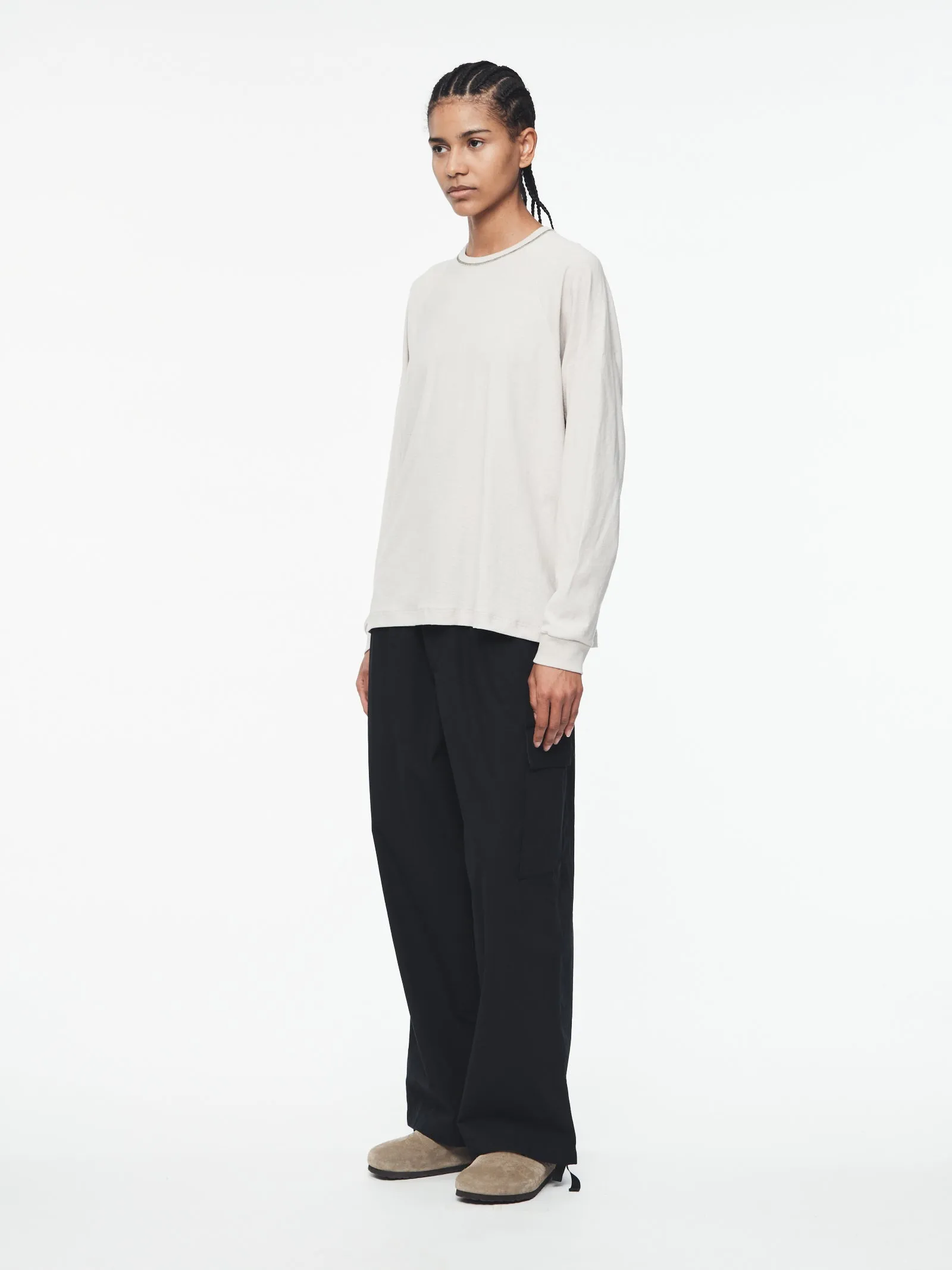 L/S Raglan T in Pebble