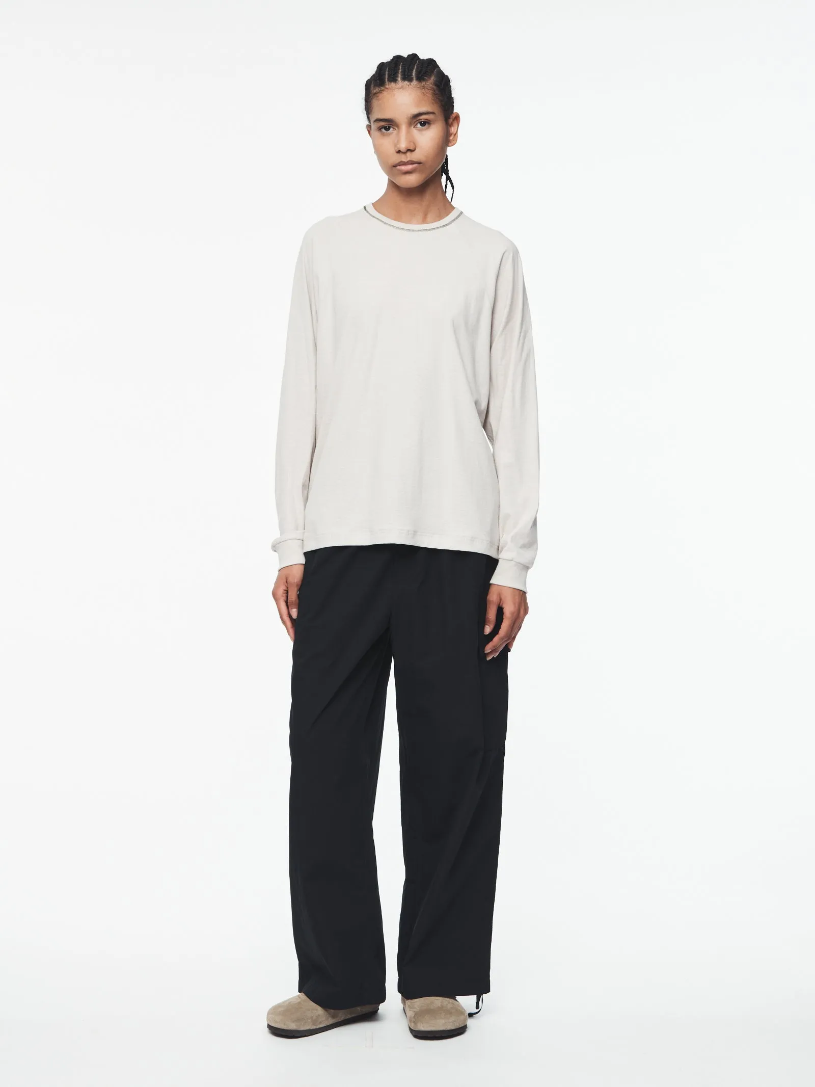 L/S Raglan T in Pebble