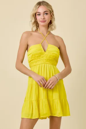 Oceanside Dress - Lemon Yellow