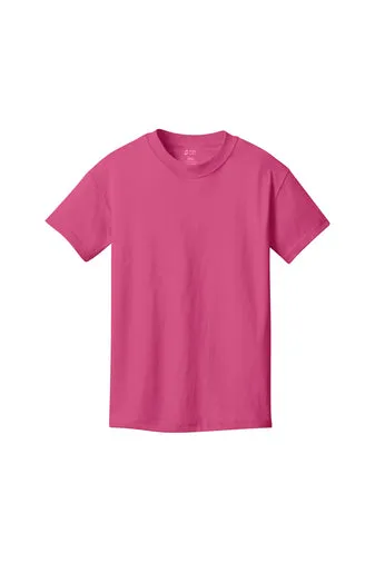 Port & Company Youth Core Cotton Tee - Sangria