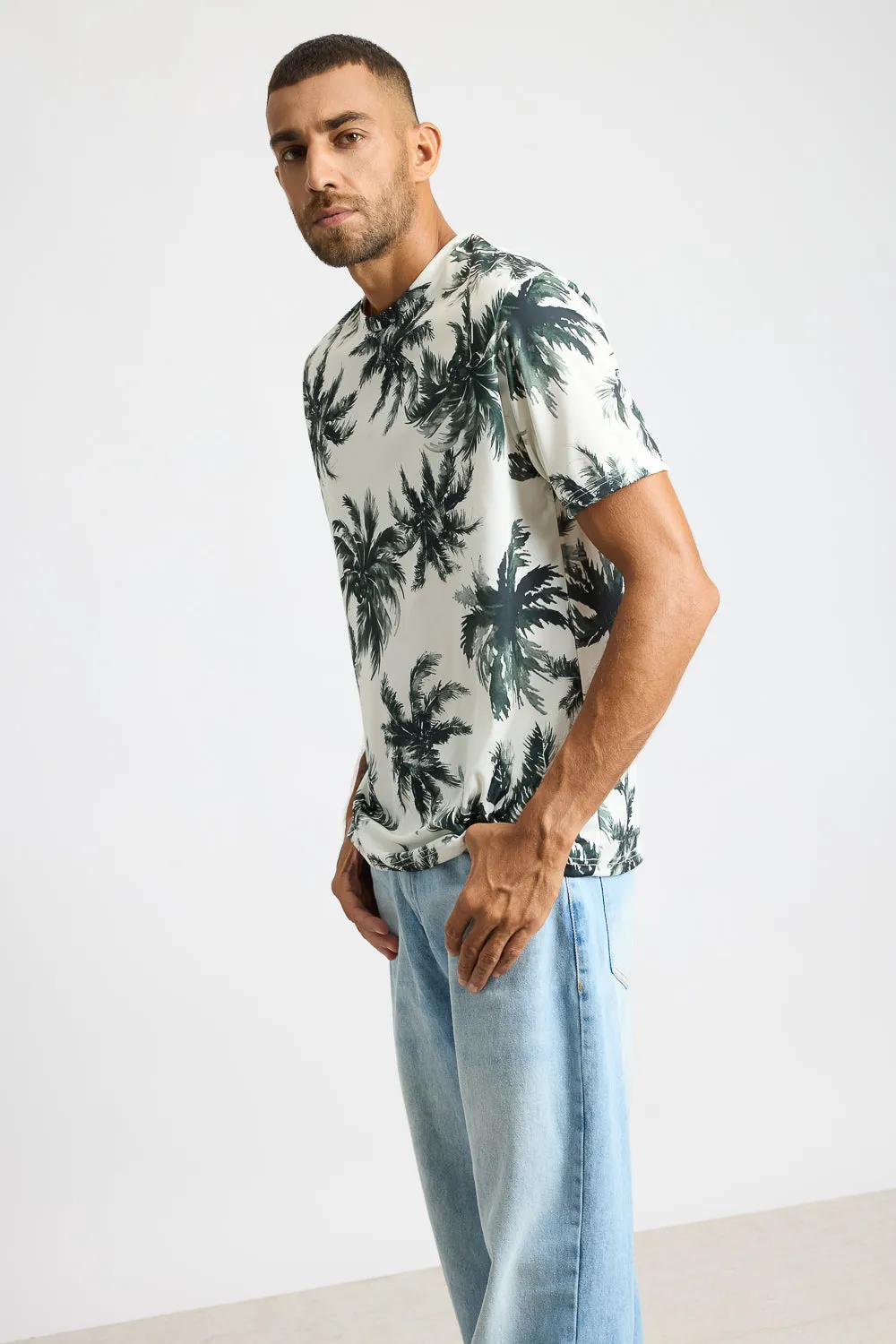 Printed Men's T-Shirt - Tropical Sunset