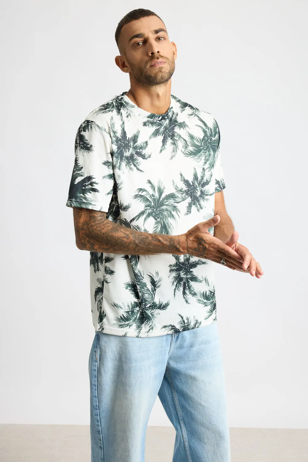 Printed Men's T-Shirt - Tropical Sunset