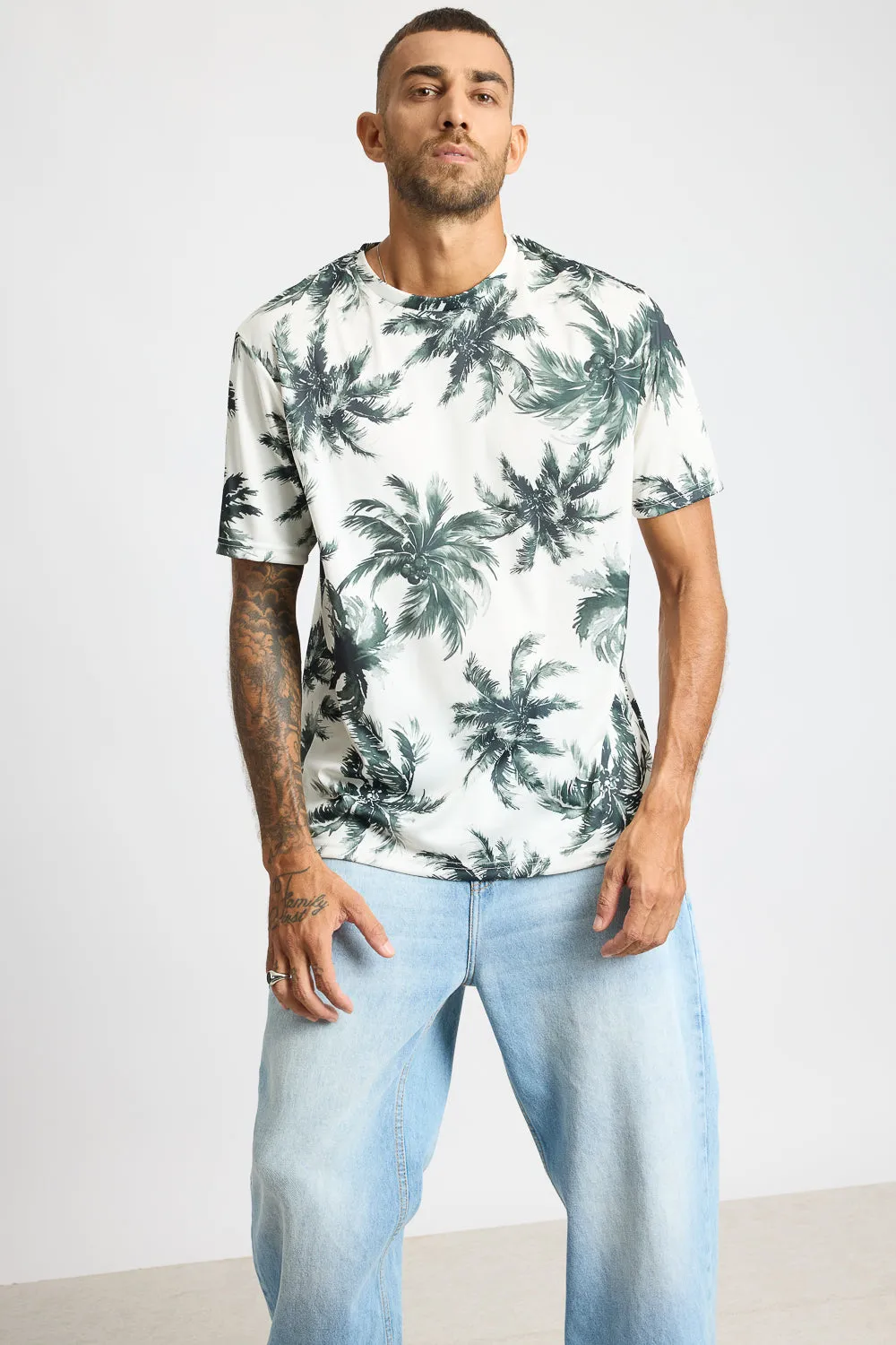 Printed Men's T-Shirt - Tropical Sunset