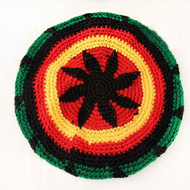 Rasta Knitted Slouchy Beanie