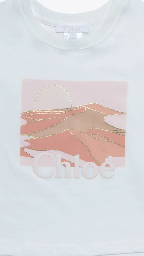 Short Sleeve T-Shirt "Dune" Visual with Glitter
