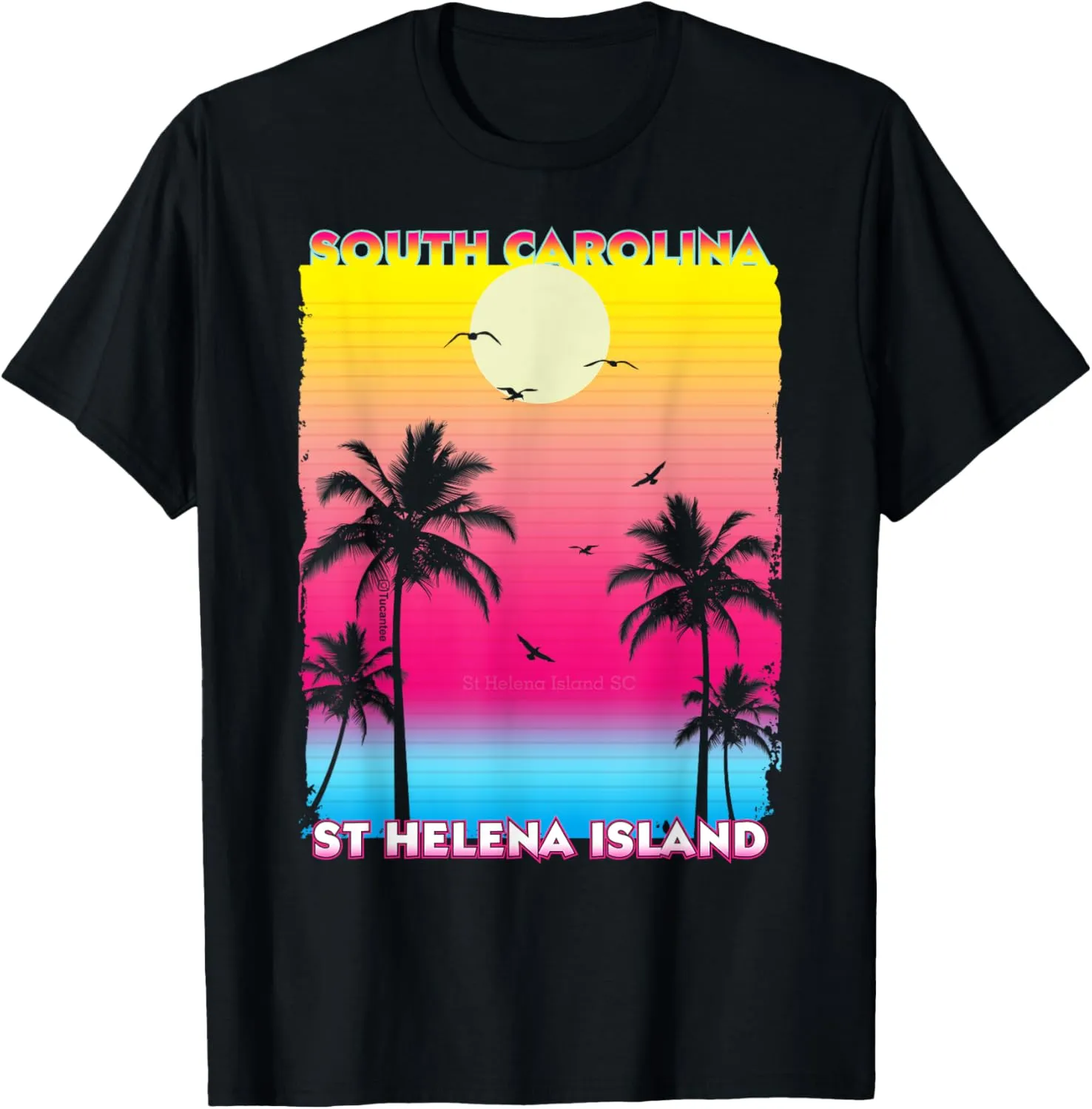 St Helena Island South Carolina SC summer vintage Sunset T-Shirt