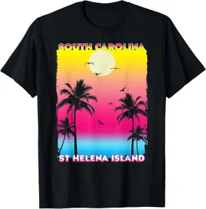 St Helena Island South Carolina SC summer vintage Sunset T-Shirt