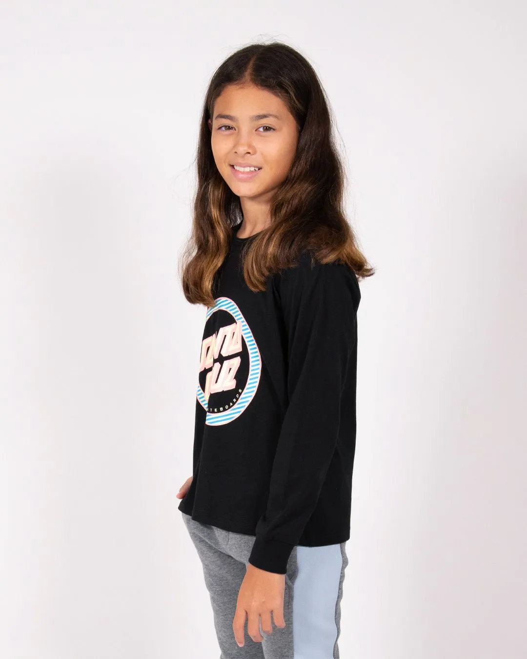 Striped Reverse Dot Long Sleeve Tee