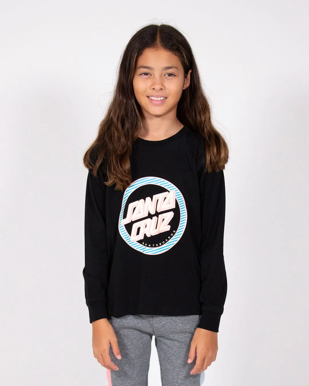 Striped Reverse Dot Long Sleeve Tee