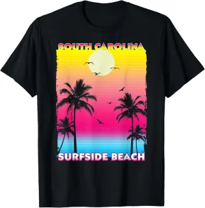 Surfside Beach South Carolina SC summer vintage Sunset T-Shirt