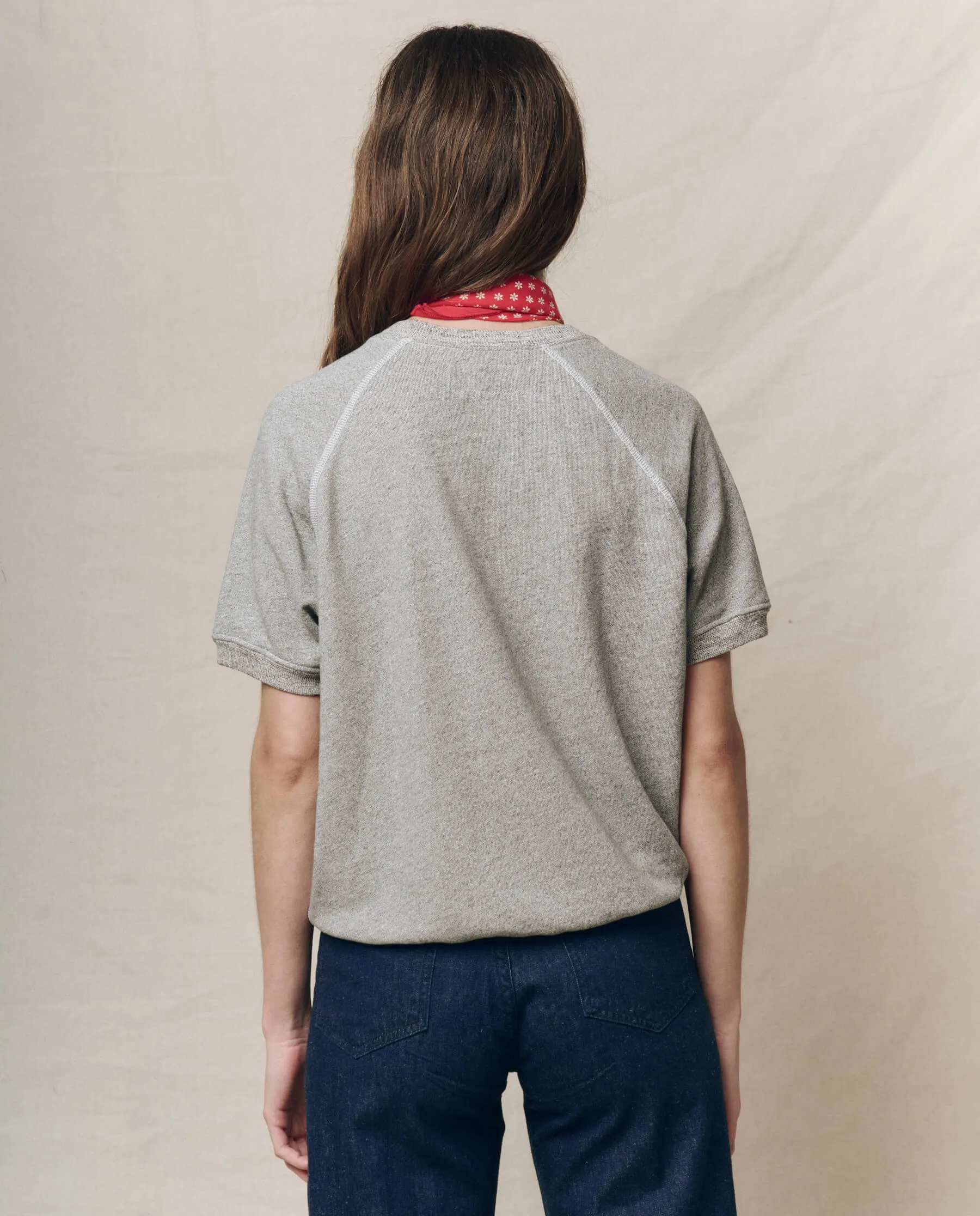 The Short Sleeve Sweatshirt. Solid -- Varsity Grey