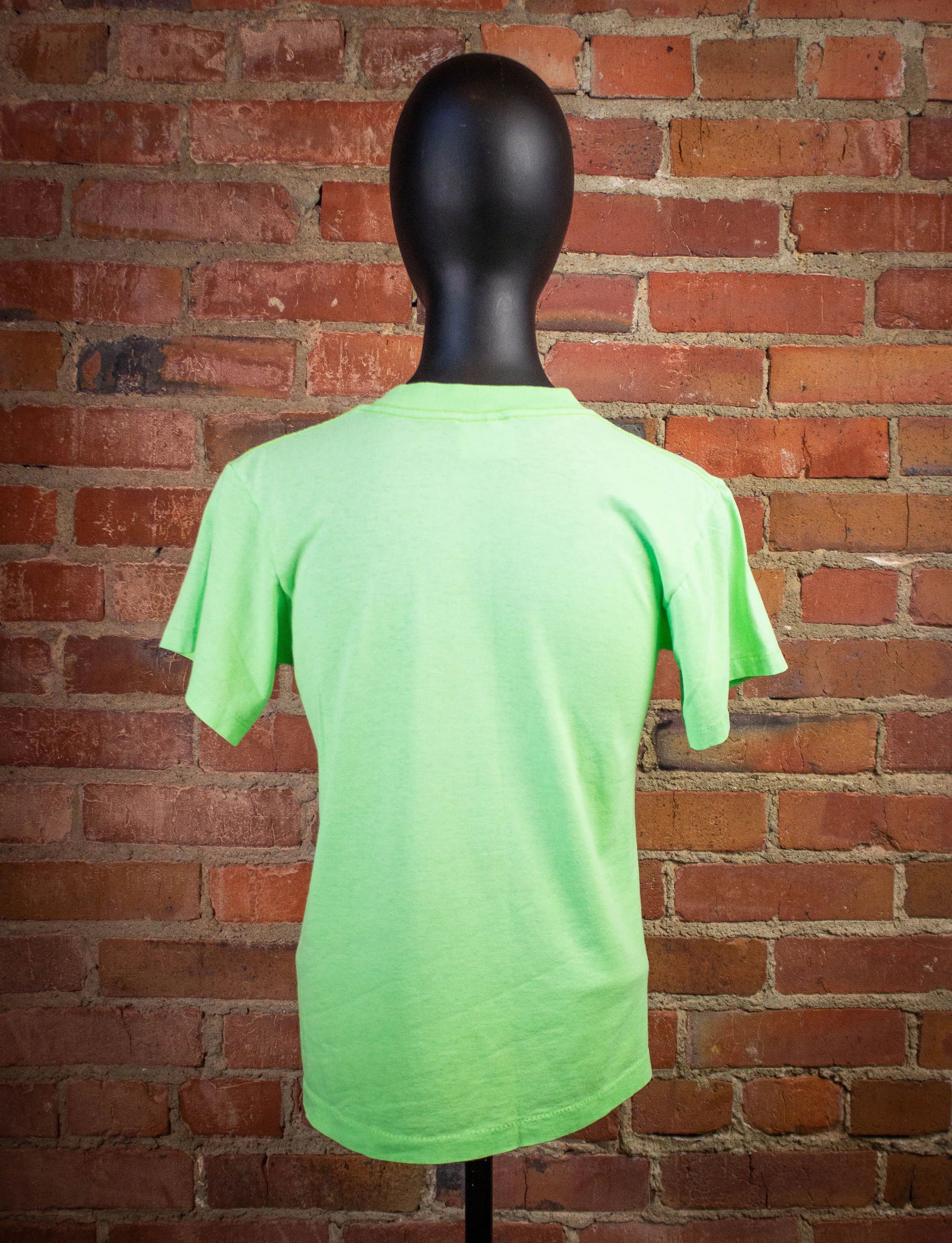Vintage WWF Macho Man Randy Savage Graphic T Shirt 1991 Neon Green XS