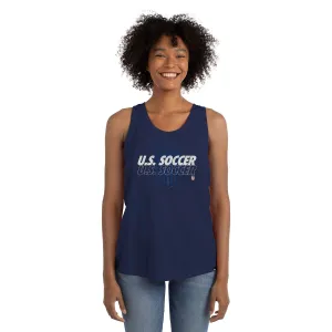 Women's New Era USWNT Glitter Open Back Navy Tank