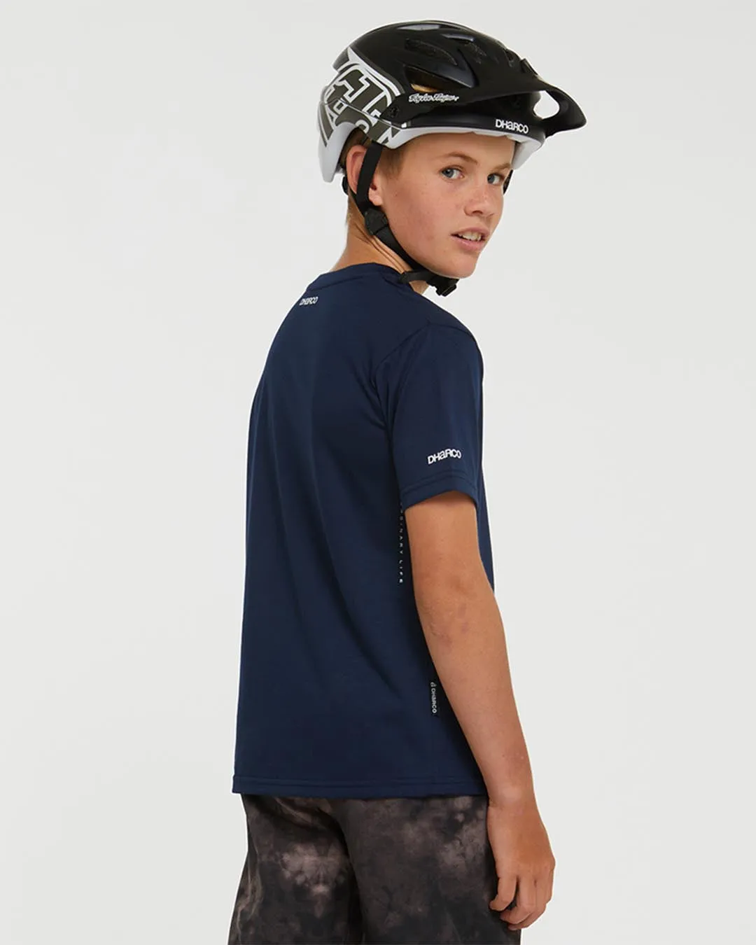 Youth Tech Tee | Neon Navy