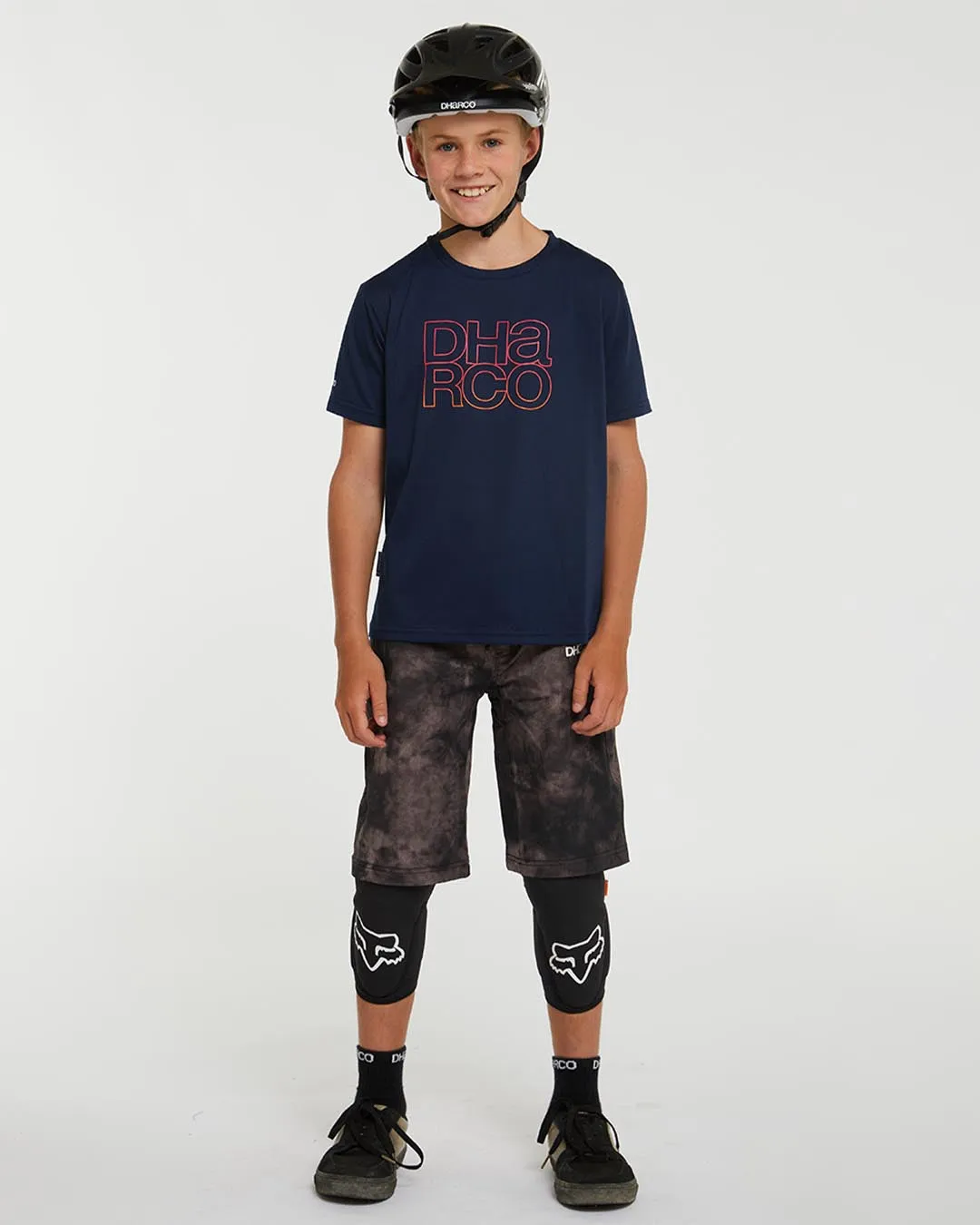 Youth Tech Tee | Neon Navy