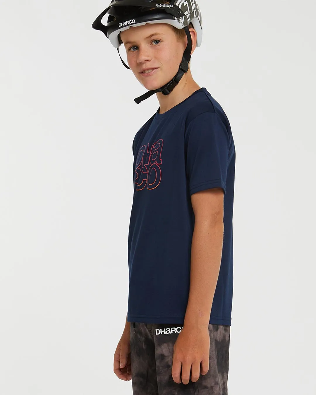Youth Tech Tee | Neon Navy