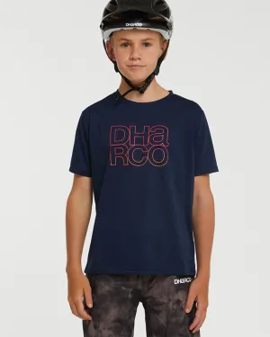 Youth Tech Tee | Neon Navy