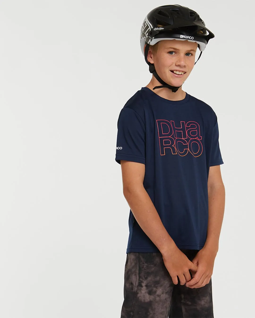 Youth Tech Tee | Neon Navy
