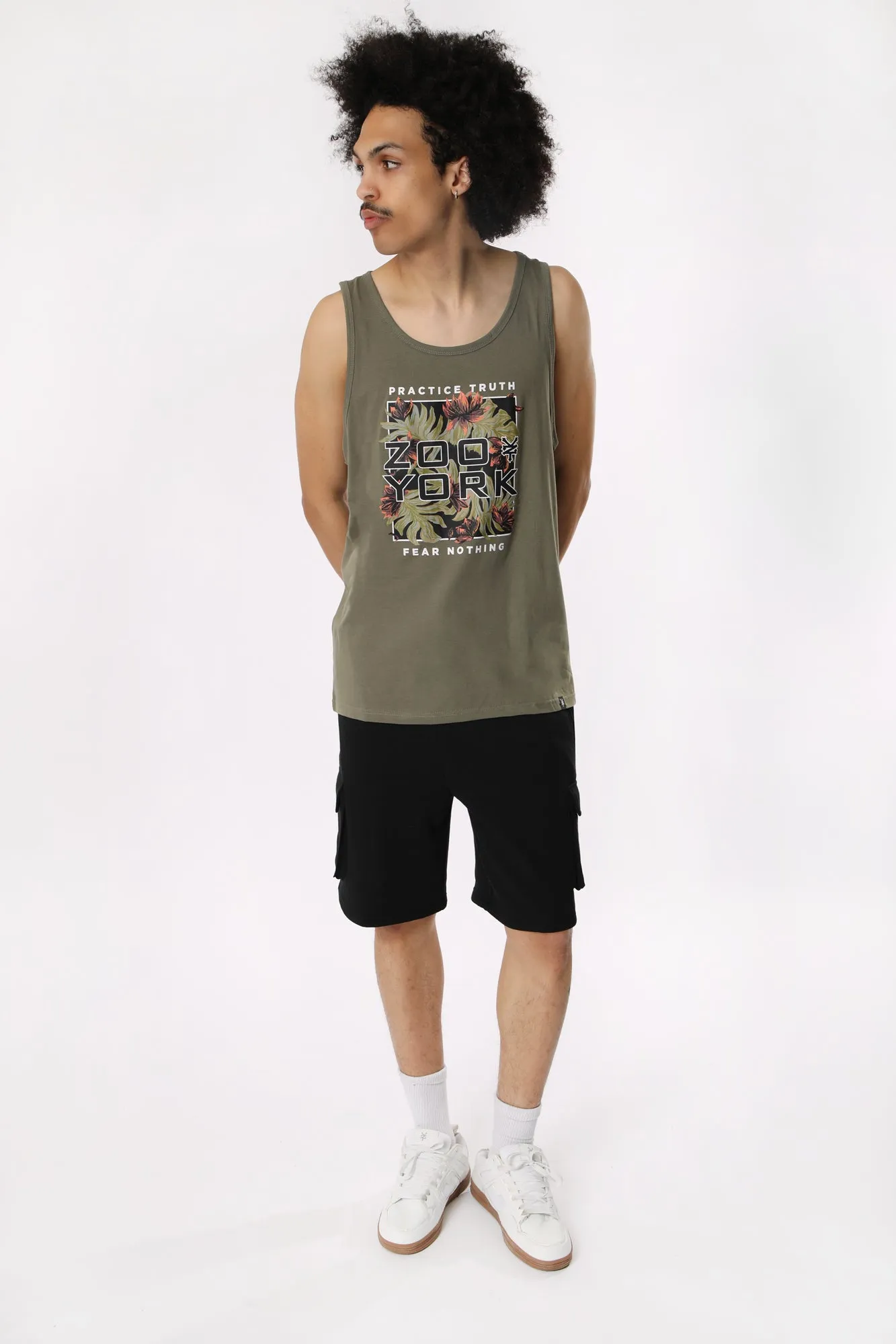 Zoo York Mens Tropical Logo Tank Top